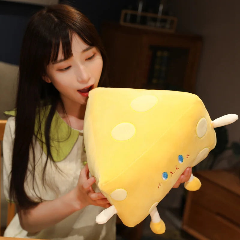 Cartoon Wedge of Cheese Plushie, 4 Styles, 8-20" | 20-50 cm