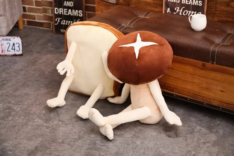 Funny Mushroom Plushie with Arms and Legs, 32" | 80 cm