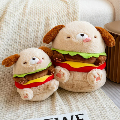 Peluche Chien Hamburger, 9-14" | 23-35 cm