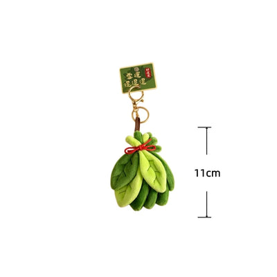 Pomelo Lucky Leaf Plush Pendant | Kawaii New Year Decorative Charm