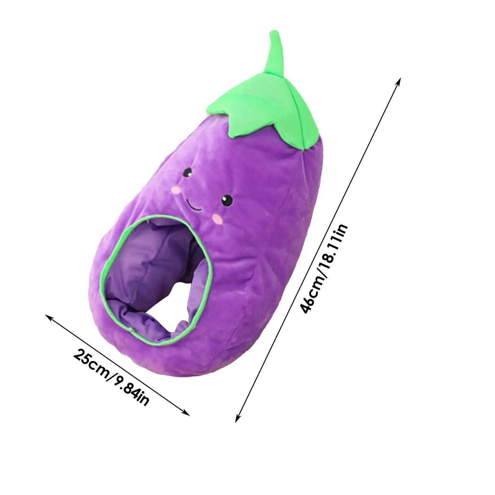 Plüsch-Eggplant-Hut, 18" | 46 cm