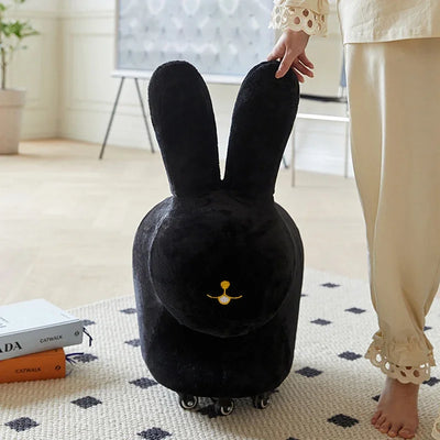 Puffo di Peluche a Forma di Coniglio con Ruote - Due Colori