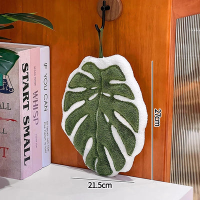 Leaf-Shaped Hand Towel – Hanging Kitchen Handkerchief