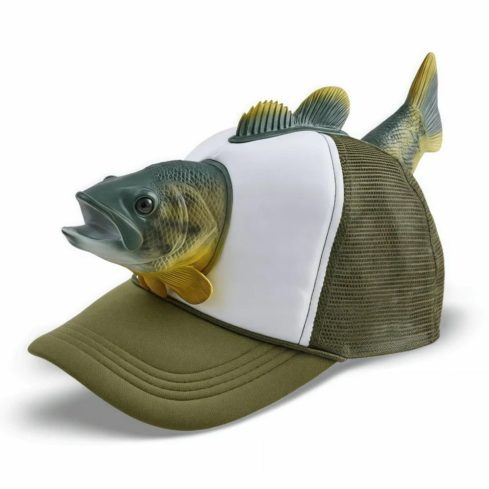 3D Puffer Fish Trucker Hat | Novelty Fishing Cap