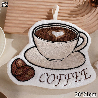 Kawaii Food Hand Towel – Soft Absorbent Kitchen Hanging Cloth