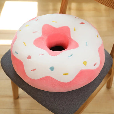 Coussin en forme de donut, peluche, quatre couleurs, 15" | 38 cm