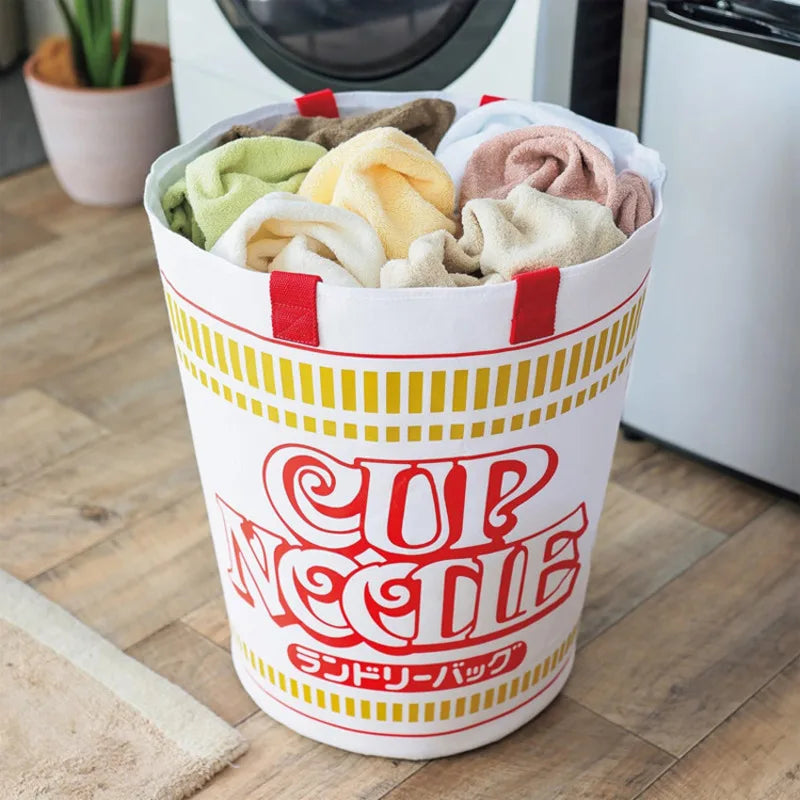 Jumbo Cup Noodle Tote Bag – Large Plush-Inspired Storage Bucket