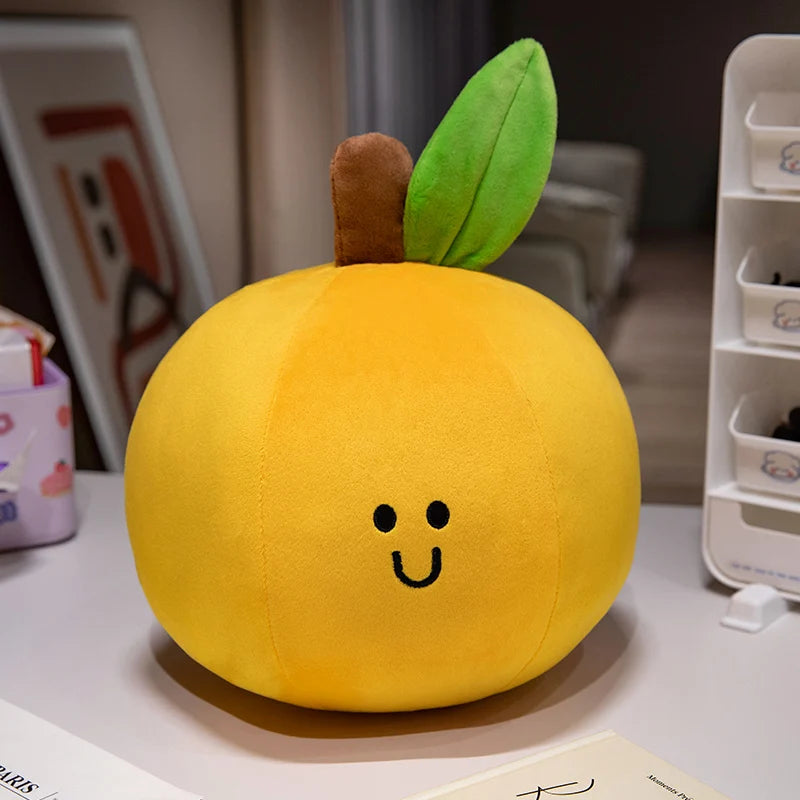 Peluches di Frutta Cartoni Animati Allegri, 4 Varietà, 6-10" | 16-25 centimetri