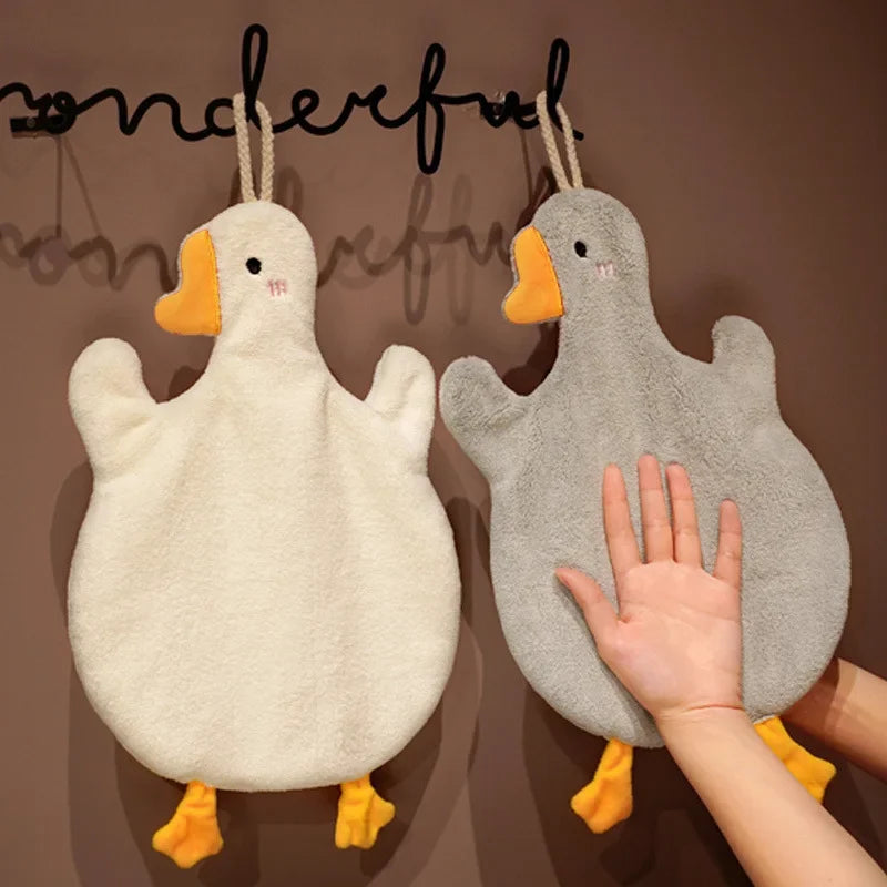 Cartoon Goose Hanging Handkerchief – Kitchen & Bathroom Towel