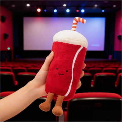 Popcorn & Cola Movie Night Plush Pillow Set | Fun Snack Stuffed Toys