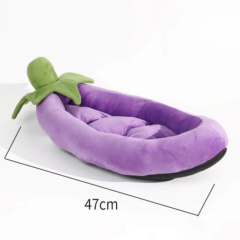 Vegetable-Shaped Pet Dog Bed | Kawaii Food-Themed Plush Sleeping Mat