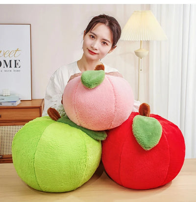 Manzana Roja Grande Realista de Peluche, 10-16" | 25-40 centímetros