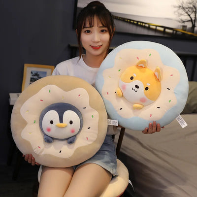 Animal Donut Plushie Seat Cushions, 16" | 40 cm plush toy – – – Image 2 | Plushie Produce