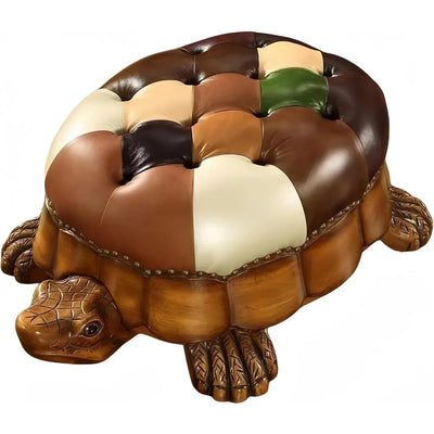Bespoke Turtle Leather Ottoman, Five Colors plush toy – – Multi-colored – Image 7 | Plushie Produce