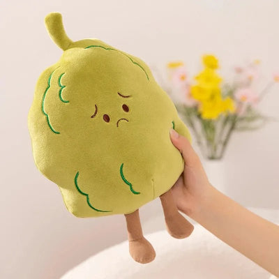 Bitter Melon Plushie, 11" | 28 cm plush toy – – – Image 2 | Plushie Produce