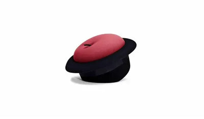Black Hat & Apple Ottoman – Whimsical Home Decor plush toy – – Red – Image 7 | Plushie Produce