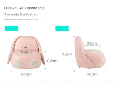 Bunny-Themed Children's Reading Chair - Two Colors plush toy – – – Image 6 | Plushie Produce