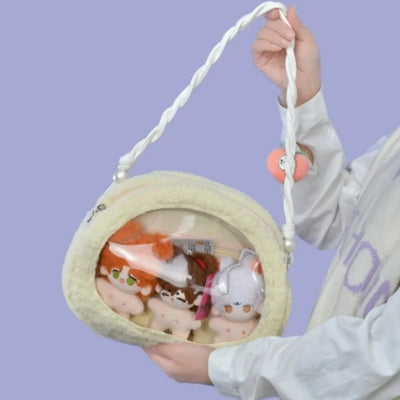 Cake Roll Plushie Shoulder Bag, 11"x9" | 28x23 cm plush toy – – – Image 3 | Plushie Produce