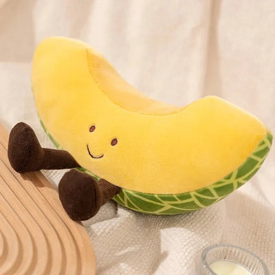 Cantaloupe Slice Plushie, 10" | 25 cm plush toy – – – Image 3 | Plushie Produce
