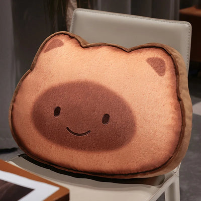 Capybara/Cat Cookie Plushie – Jumbo Comfort in a Sweet Design plush toy – – dark smlie cat – Image 10 | Plushie Produce