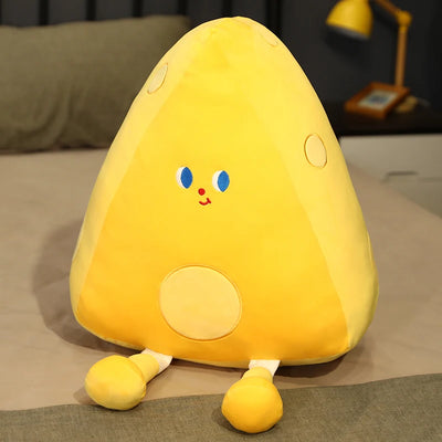Cartoon Wedge of Cheese Plushie, 4 Colors, 12-20" | 30-50 cm plush toy – – Yellow – Image 7 | Plushie Produce