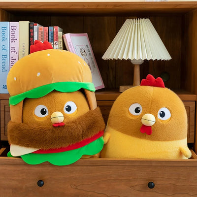 Chicken in a Hamburger Plushie, 12-20" | 30-50 cm plush toy – – – Image 6 | Plushie Produce
