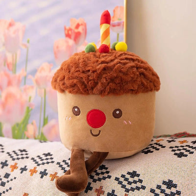 Chocolate Birthday Cupcake Plushie – Cute Plush Toy with Candle plush toy – – – Image 1 | Plushie Produce