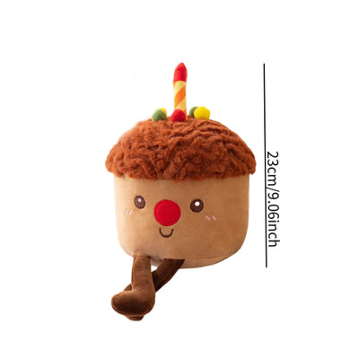 Chocolate Birthday Cupcake Plushie – Cute Plush Toy with Candle plush toy – – – Image 6 | Plushie Produce
