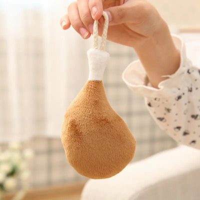 Cooked Chicken Leg Plushie, 24" | 60 cm plush toy – – 15cm pendant – Image 2 | Plushie Produce