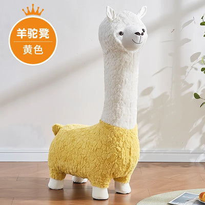 Cozy Alpaca Plushie Ottoman, Eight Colors plush toy – – yellow – Image 6 | Plushie Produce