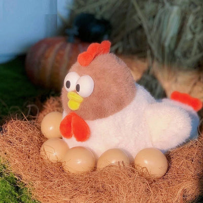 Cozy Hen Plush Slippers, US Men 4-6/ Women 5.5-7.5 plush toy – – – Image 3 | Plushie Produce