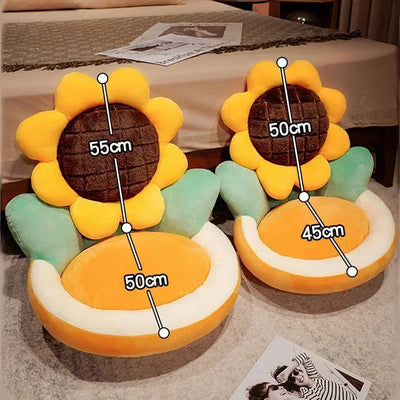 Cozy Sunflower Seat Cushion Plushie plush toy – – – Image 3 | Plushie Produce