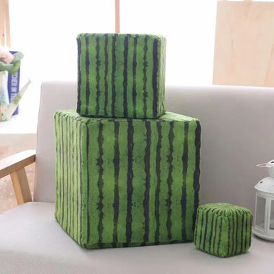 Cube Watermelon Plushie – 4-12" | 10-30 cm plush toy – – – Image 1 | Plushie Produce