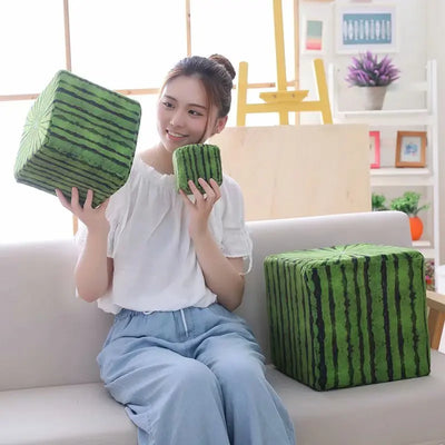 Cube Watermelon Plushie – 4-12" | 10-30 cm plush toy – – – Image 2 | Plushie Produce