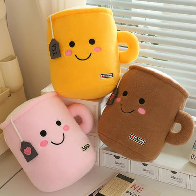 Cup of Tea Plushie, Three Colors, 13" | 34 cm plush toy – – – Image 1 | Plushie Produce