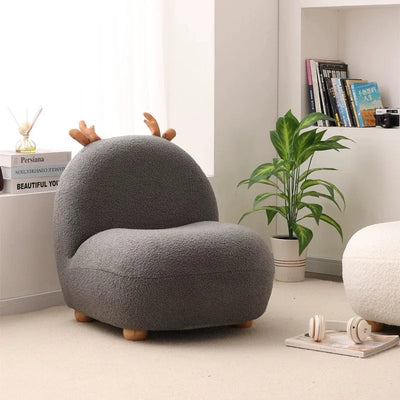 Deer-Inspired Children's Reading Chair – Five Colors plush toy – – gray – Image 6 | Plushie Produce