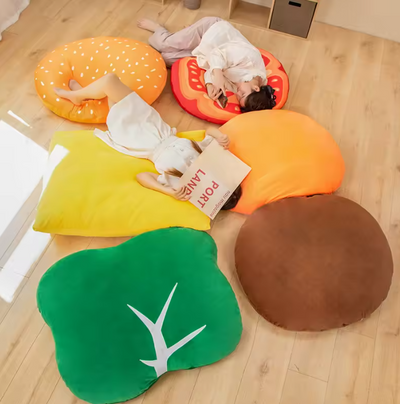 Deluxe Hamburger Plushie Set – Giant Plush Toy Food with Separate Ingredients plush toy – – – Image 8 | Plushie Produce