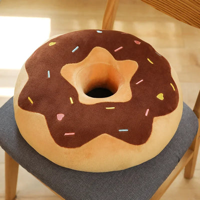 Donut Seat Cushion Plushie, Four Colors, 15" | 38 cm plush toy – – Brown/Brown – Image 9 | Plushie Produce