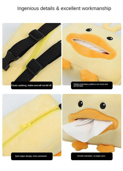 Duck Plushie Tissue Dispenser - Cute & Functional Car Accessory plush toy – – – Image 12 | Plushie Produce