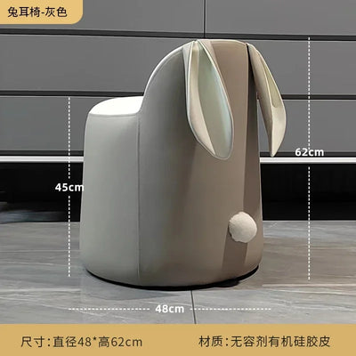 Faux Leather Rabbit Chair, Eight Colors plush toy – – Grey – Image 12 | Plushie Produce