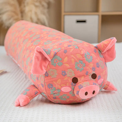 Floral Pig Body Pillow, 43-51" | 110-130 cm plush toy – – Pink – Image 7 | Plushie Produce