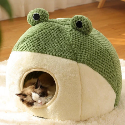 Frog Pet Bed Collection, Three Designs, For Pets Up To 11 lbs | 5 kg plush toy – – Stereoscopic fossa – Image 7 | Plushie Produce