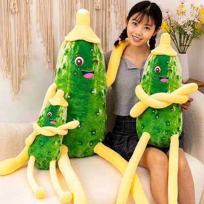 Funny Long-Armed Cucumber Plushie, 28-55" |70-140 cm plush toy – – – Image 2 | Plushie Produce