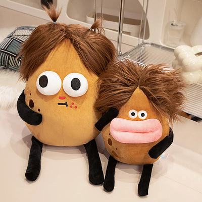 Funny Potato Plushie with Hair, 12-20" | 30-50 cm plush toy – – – Image 1 | Plushie Produce