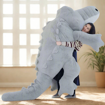 Giant 10-Foot Crocodile Plushie - World's Largest Commercial Stuffed Animal! plush toy – – Grey – Image 1 | Plushie Produce