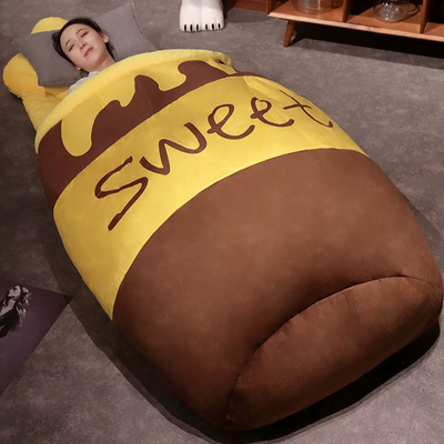 Giant Honey Jar Sleeping Bag, 5.9' | 1.6 m plush toy – – – Image 5 | Plushie Produce