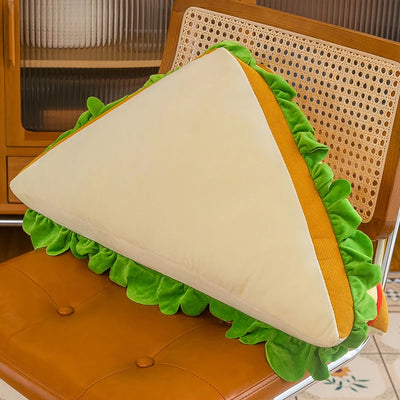 Giant Plushie Cheese Sandwich Cushion – Playful & Cozy Seating plush toy – – Large – Image 7 | Plushie Produce