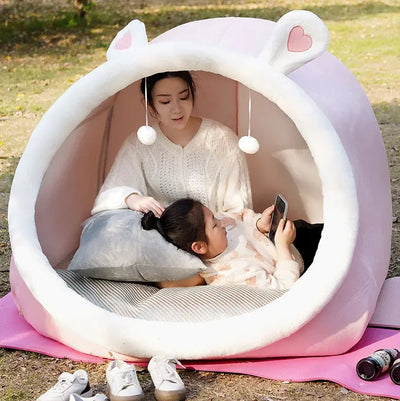 Giant Rabbit/Cat Plushie Tent Bed for Two People plush toy – – – Image 6 | Plushie Produce