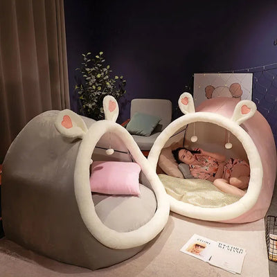 Giant Rabbit/Cat Plushie Tent Bed for Two People plush toy – – – Image 9 | Plushie Produce