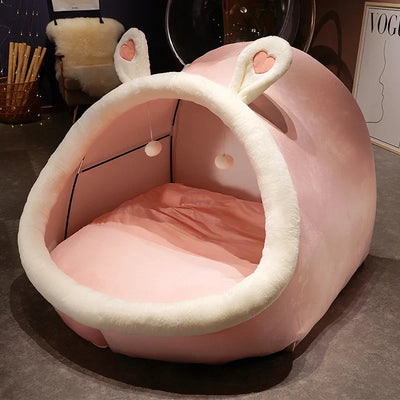 Giant Rabbit/Cat Plushie Tent Bed for Two People plush toy – – Pink/ plush mat – Image 11 | Plushie Produce